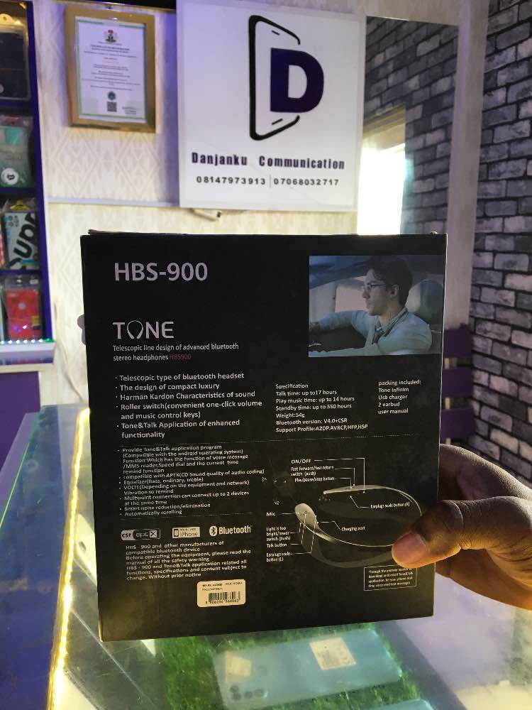 HBS-900 stereo Bluetooth headset image - mobimarket