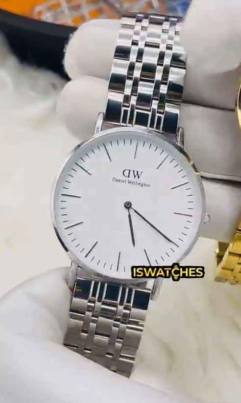 DW flat silver watch image - Mobimarket