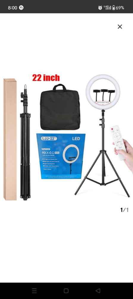 Ring light 18inch none rechargeable image - Mobimarket