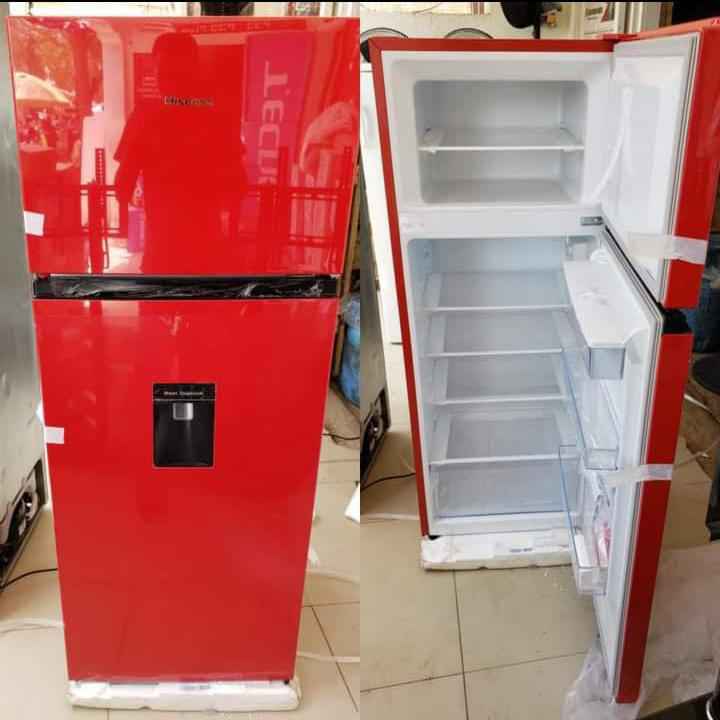 Hisense fridge 2door red color image - Mobimarket