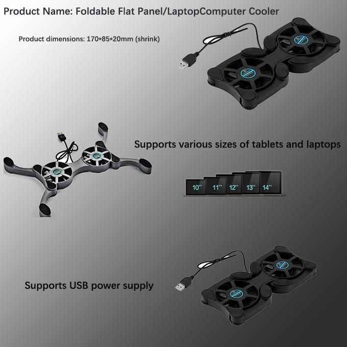 Foldable Laptop Cooling Fans Notebook Computers Cooling Pads Cooler Stand image - mobimarket