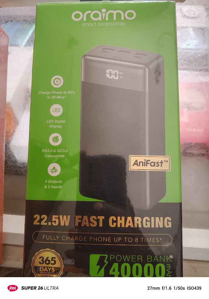 Oraimo power bank image - Mobimarket