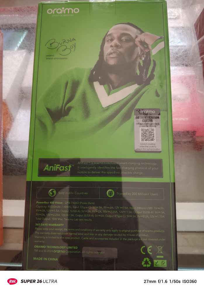 Oraimo power bank image - mobimarket