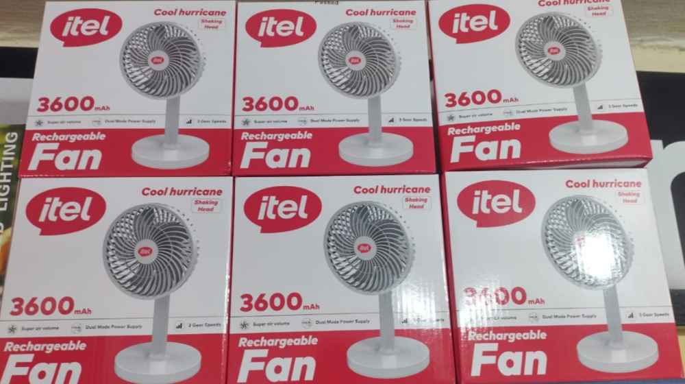 Itel Rechargeable Fan 3600mah battery image - Mobi market