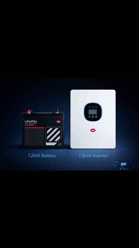 Itel 1.5kwh 12v inverter  1.2kwh 12v battery image - Mobi market