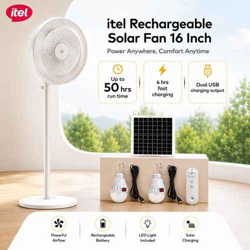 16" itel Rechargeable Fan image - mobimarket